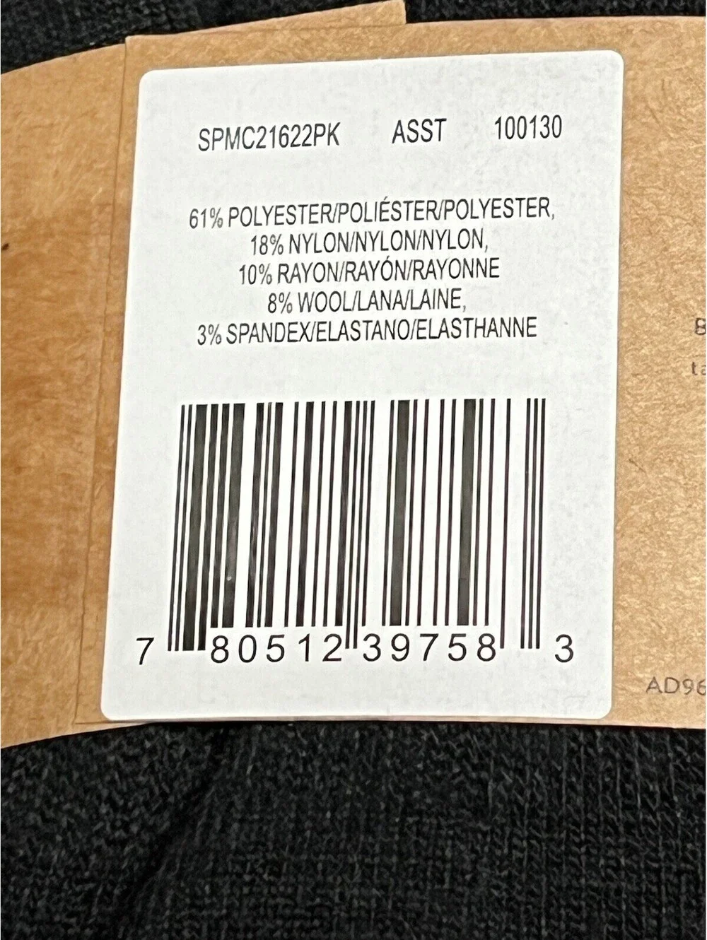 Sperry Men's Comfort Light Wool Blend Boot Crew Socks Size 6-12 Checkered/Black